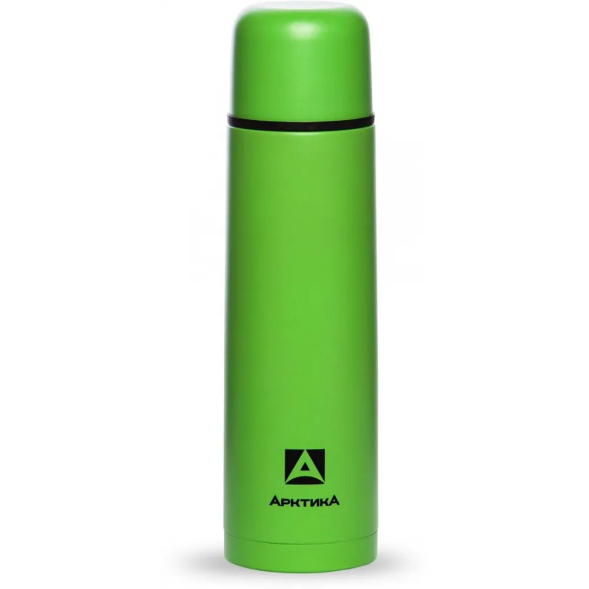 Термос АРКТИКА с узким горлом 102-1000 зеленый пласт. нап.
