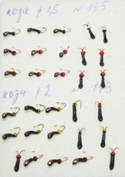 Мормышка вольфрамовая Коза 2 уралка перевертыш с коронкой Золото 143